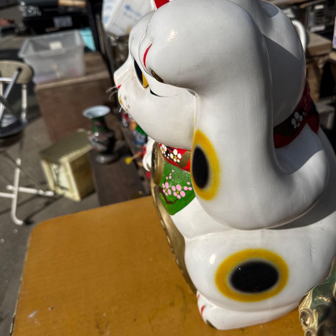 招き猫　まねきねこ　特大サイズ　アンティーク　骨董品