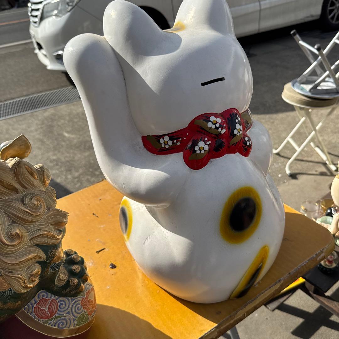 招き猫　まねきねこ　特大サイズ　アンティーク　骨董品