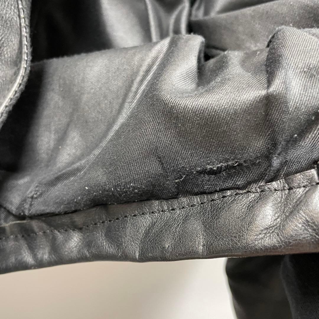 【U62】 訳あり VANSON バンソン レザージャケット 36 ワッペン