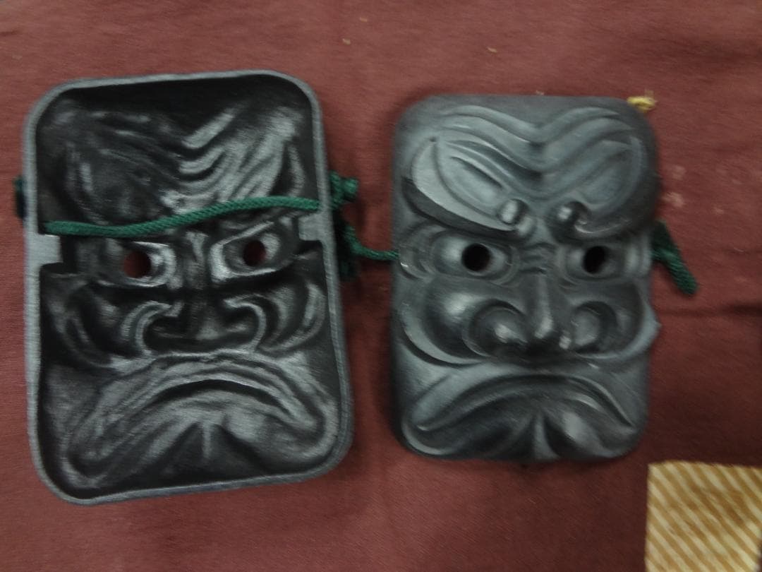 鬼面3面セット南部鉄器 オリジナル　●神事・厄除け１６×１２ｃｍ●入手困難