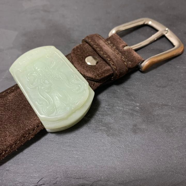 翡翠 天然石 玉石 骨董品 ベルトバックル コレクション