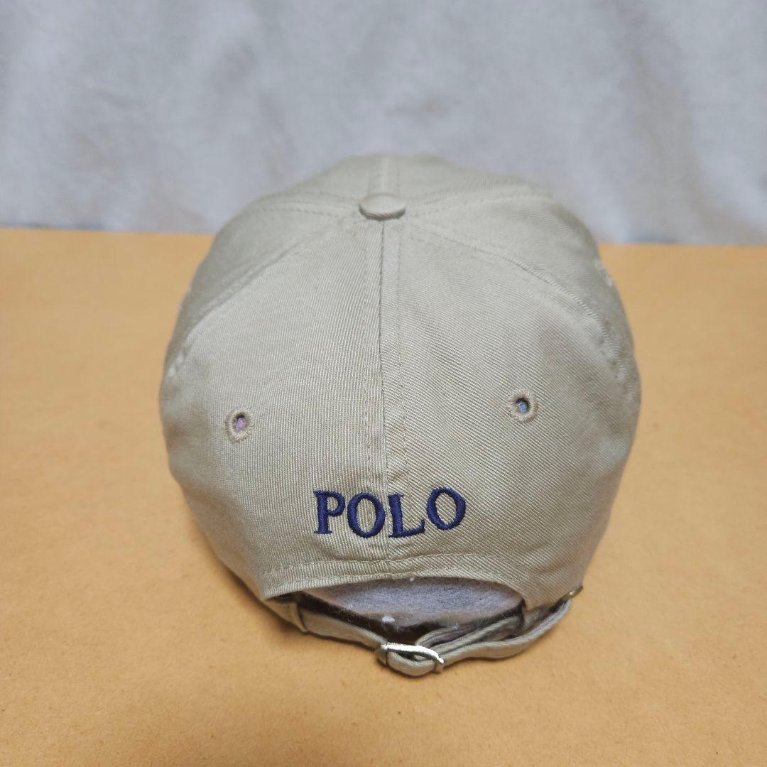 USA製 POLO ラルフローレン ポロ キャップ 茶 ベージュ ビンテージ