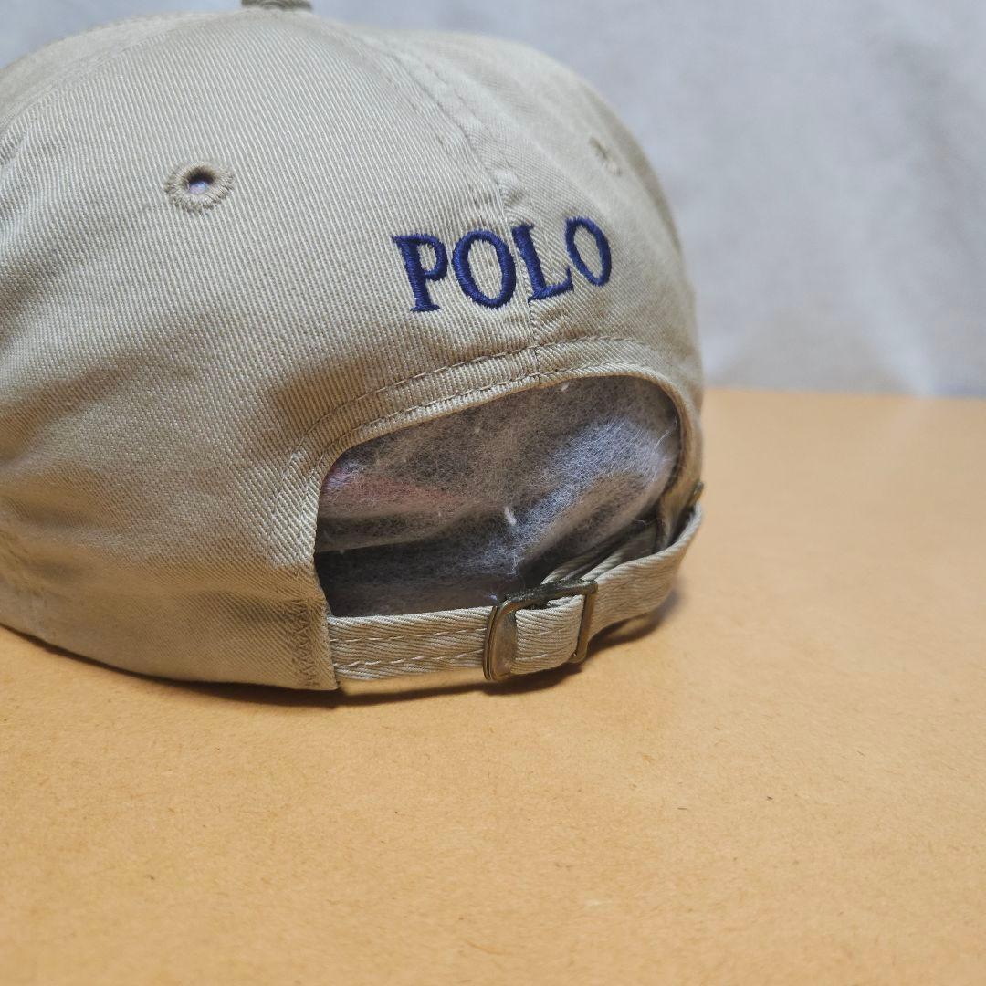 USA製 POLO ラルフローレン ポロ キャップ 茶 ベージュ ビンテージ