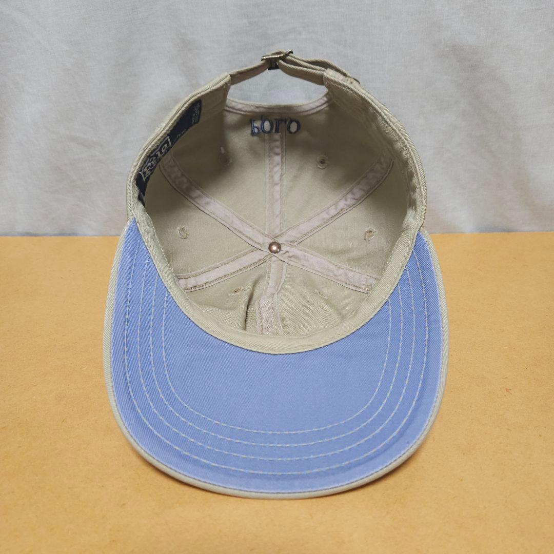 USA製 POLO ラルフローレン ポロ キャップ 茶 ベージュ ビンテージ