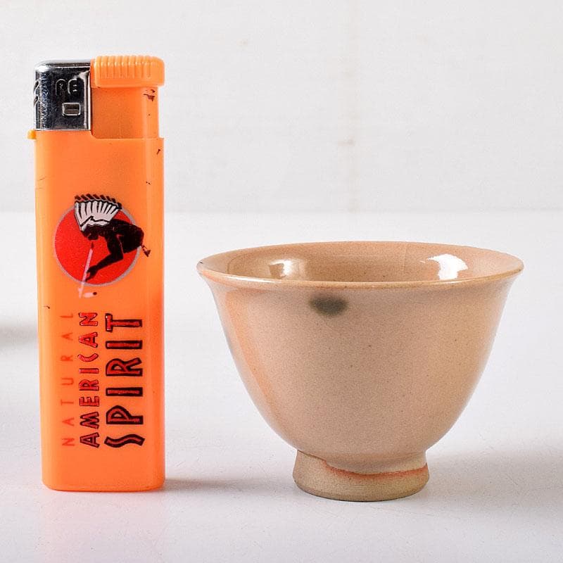 煎茶道具　虫明焼　煎茶器　5客　時代箱　V　8257