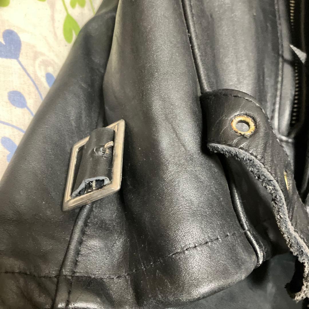 米国製42✨ SCHOTT シングル ライダース ボア ライナー ブラック641