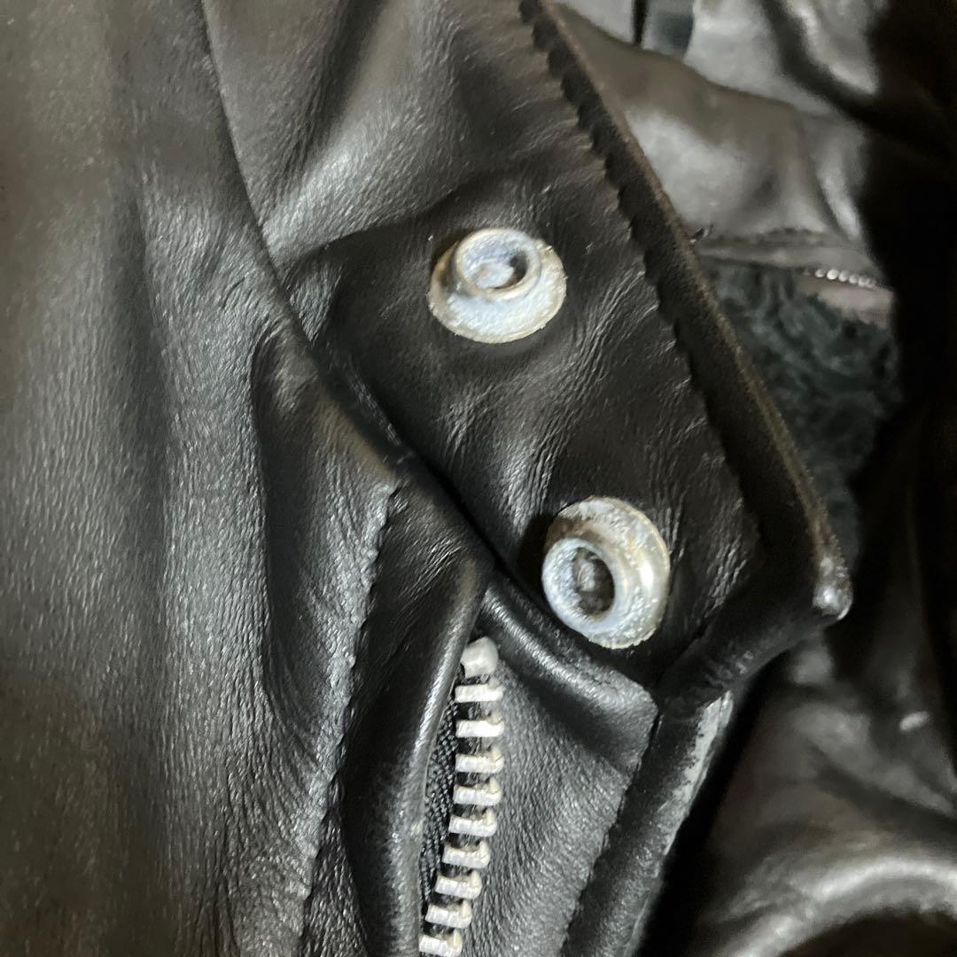 米国製42✨ SCHOTT シングル ライダース ボア ライナー ブラック641