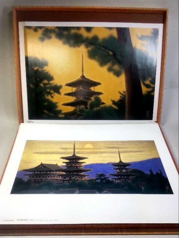 悠久の旅 平山郁夫素描集 日本経済新聞社 絵画全10作品揃 額付