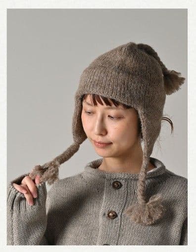 45R Monitaly アルパカシャギー チュリオハット　ニット帽　未使用