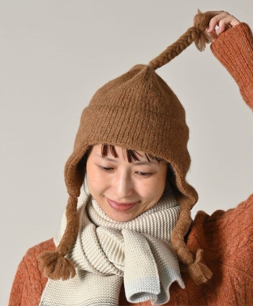 45R Monitaly アルパカシャギー チュリオハット　ニット帽　未使用