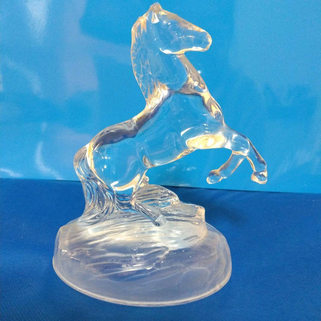 ガラス製 馬の彫刻 2体セット