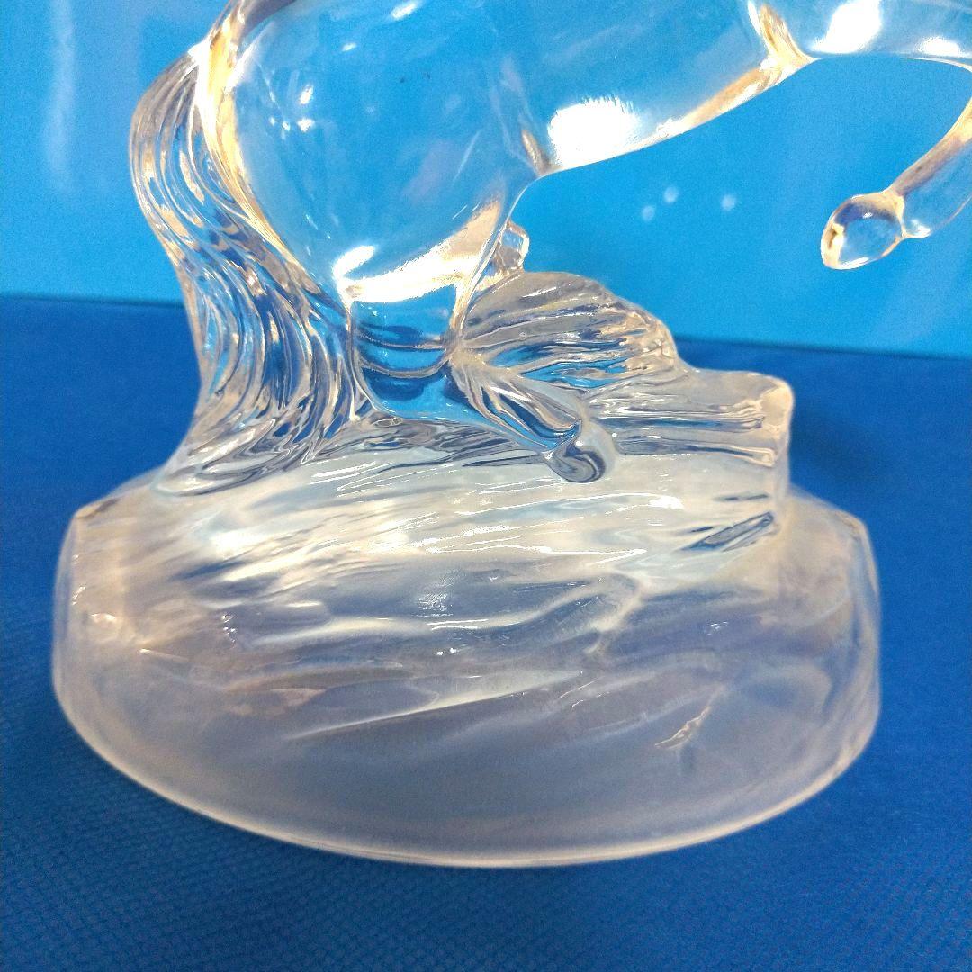 ガラス製 馬の彫刻 2体セット