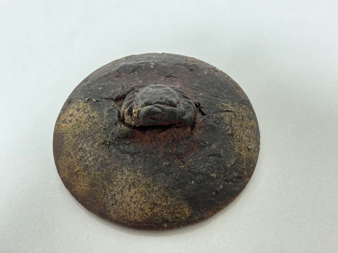 ⑯備前焼 宝瓶 登り窯 蟹 カニ かに 手びねり 急須