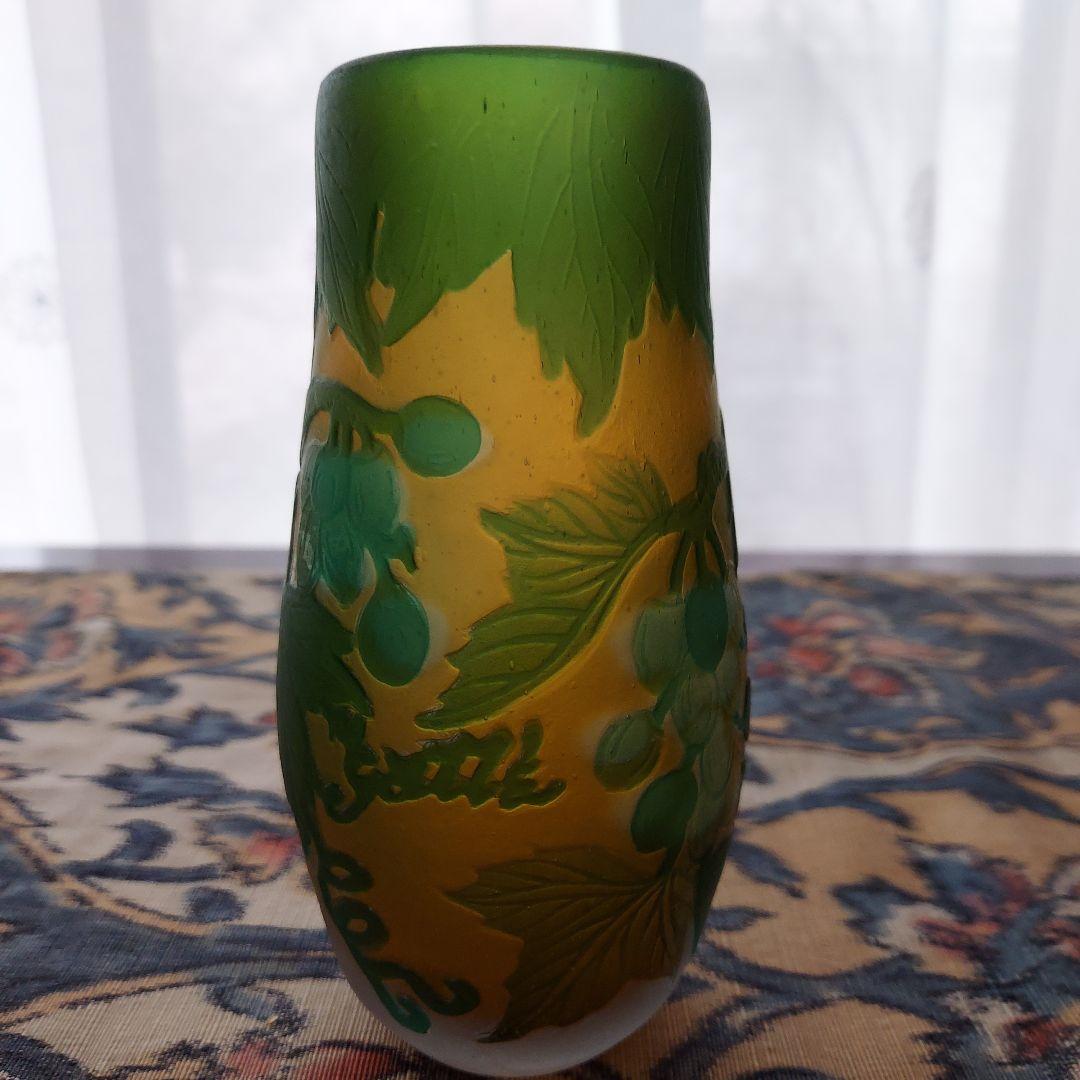 H*o様 お買い得　EmileGalleエミールガレ　花瓶　カメオ彫　フワラーベ