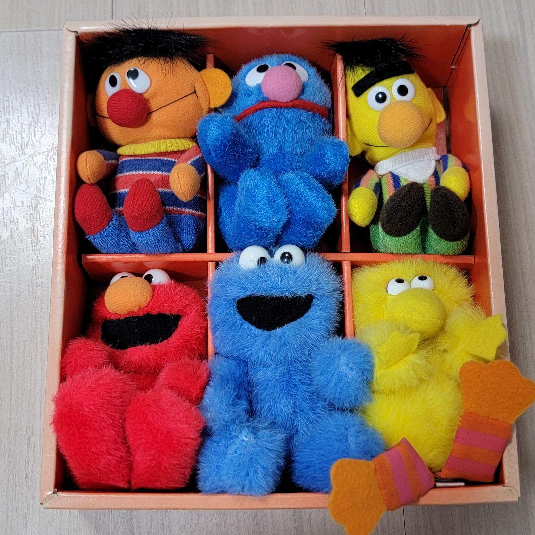 90S 当時物 ソニー MUPETTS セサミストリート ぬいぐるみ 6体セット