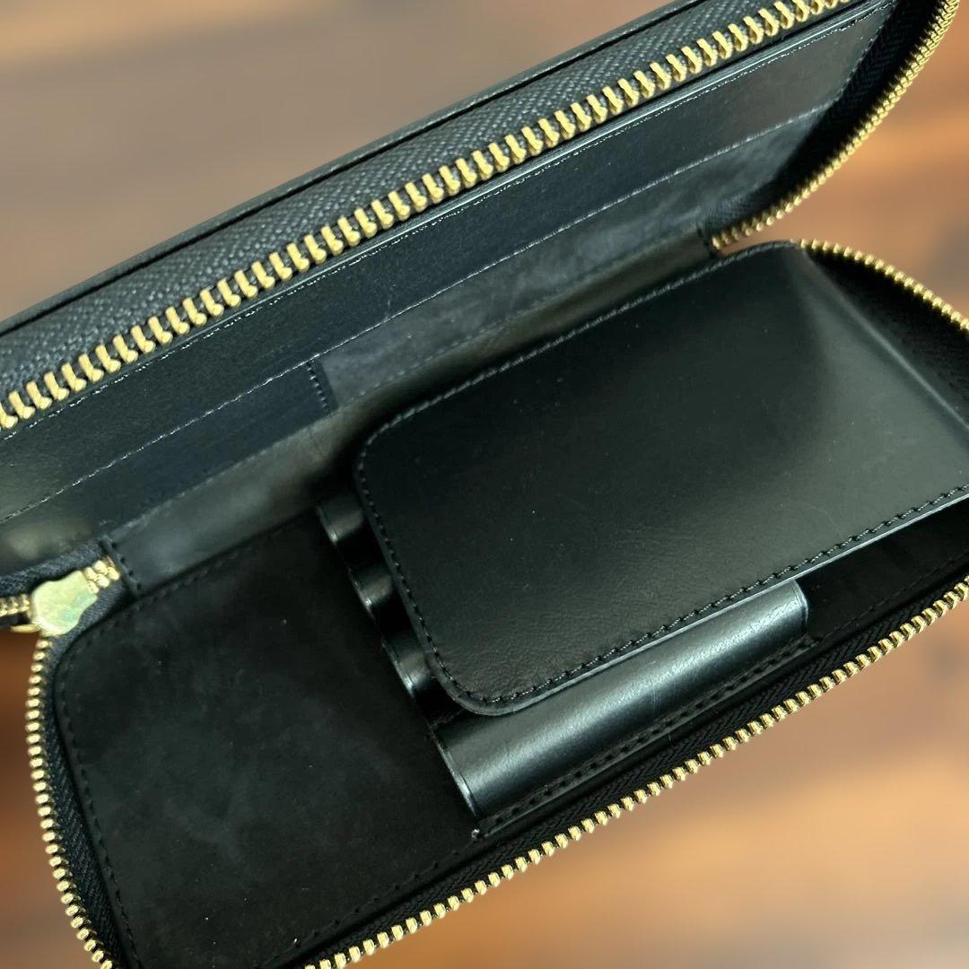 バハギア　Bagagia&Craft ラウンドジップペンケース ネロ　ブラック