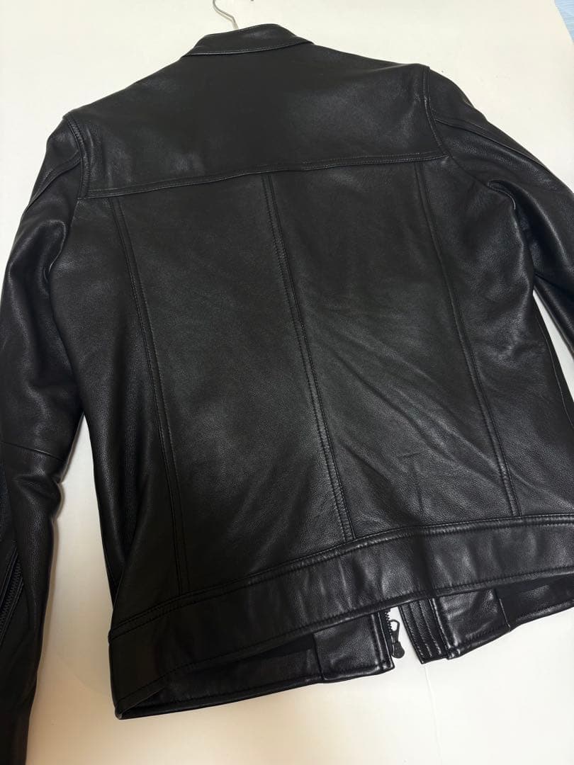 【試着のみ・定価33,000円】ナノユニバース ライダース ラムレザー本革