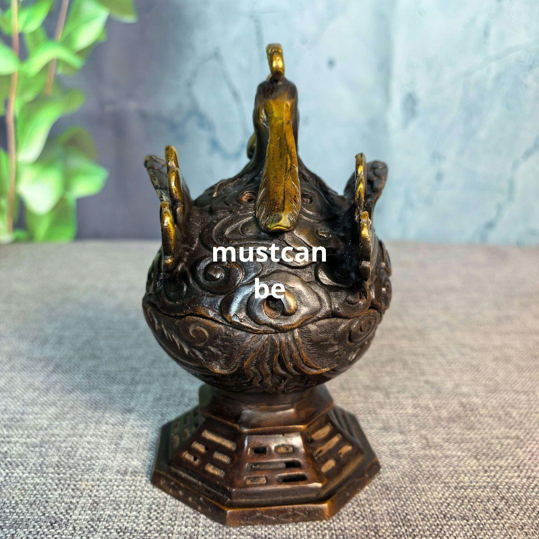 銅製 博山炉 鳳凰八卦香炉 室内薫香炉 茶道具 香道具 工芸品 置物