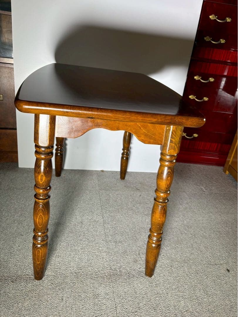 ヴィンテージ 木製サイドテーブル 英国カントリー調 昭和レトロ