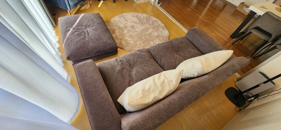 【美品】クシーノ ローソファ Vランク 島忠 3人掛け　東京都引き取り