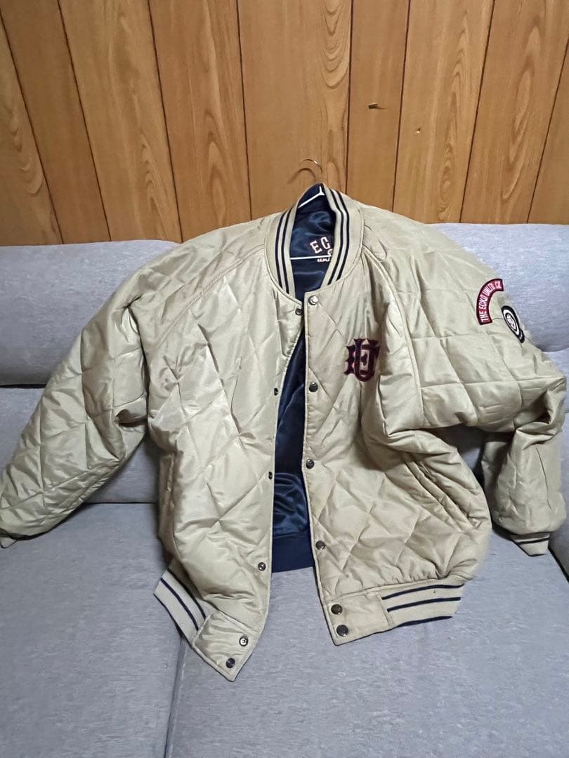 b系　ECKO UNLTD ネイビー ベージュ リバーシブル　ジャケット