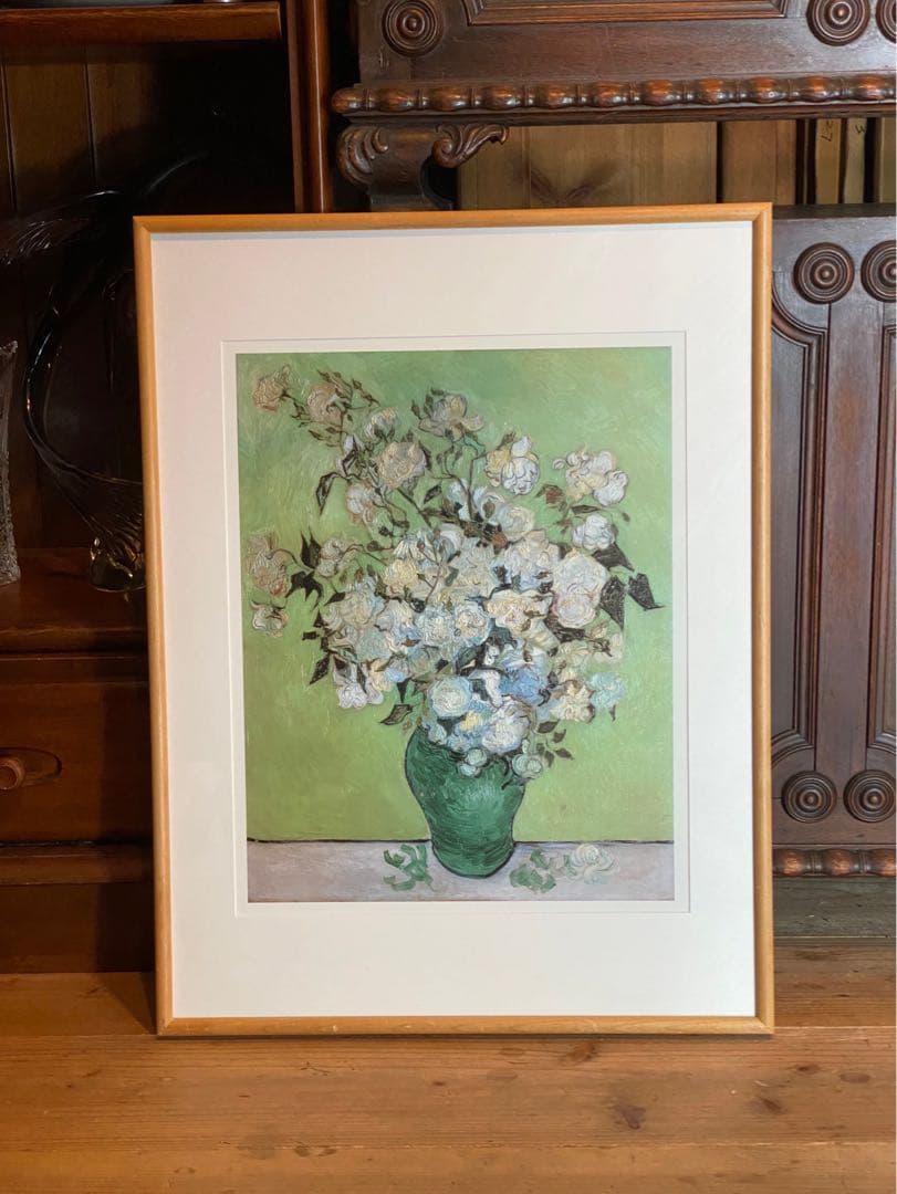 バラの花瓶 ヴィンセント・ヴァン・ゴッホ 額縁 インテリア