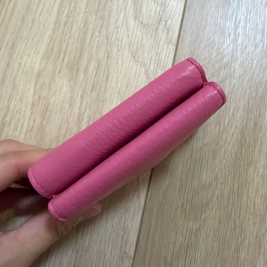 BALENCIAGA ペーパーミニウォレット　ピンク