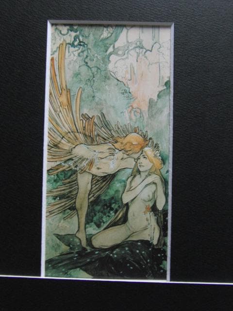 アルフォンス・ミュシャ、夜明け、希少な画集より、新品高級額