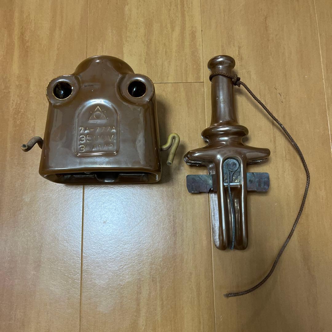 【レア・昭和レトロ】日本碍子製ダルマスイッチ　分岐高圧碍子(がいし)型開閉器