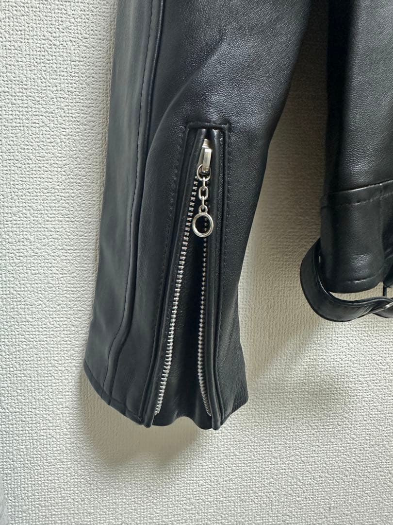 美品　BACK NUMBER ライダース ジャケット 羊革 ブラック　M
