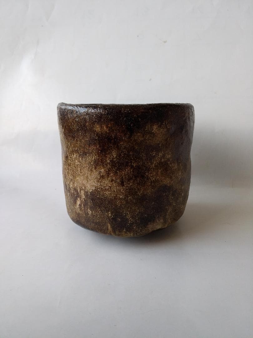 大樋焼 中村定甫 作 大樋筒茶碗 共箱 栞 茶道具 抹茶碗 新品 未使用 保管品