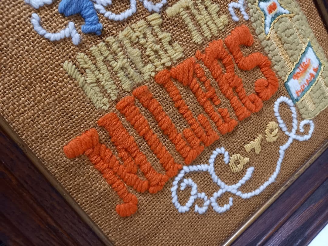 レア　1969年　MILLERS　BEER　ニードルポイント　広告　サインボード