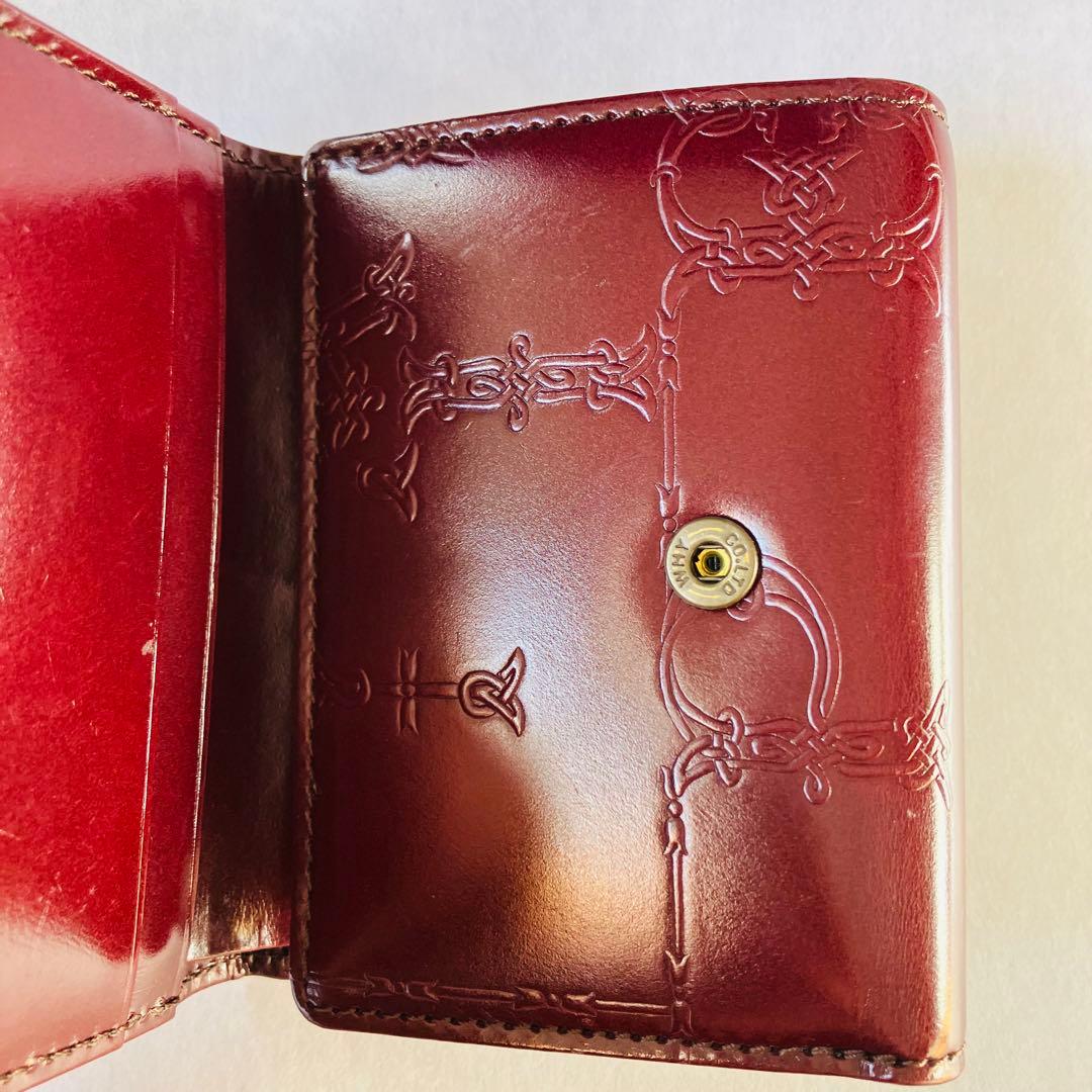 artherapie アルセラピィ三つ折りコンパクト ローズ薔薇　本革　日本製