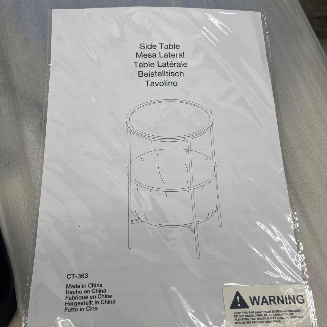 STOLIK PODRĘCZNY OKRĄGŁY RIVET ORZECH