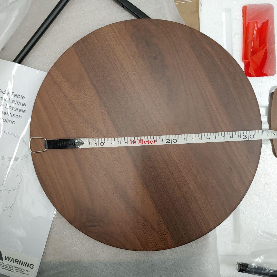 STOLIK PODRĘCZNY OKRĄGŁY RIVET ORZECH