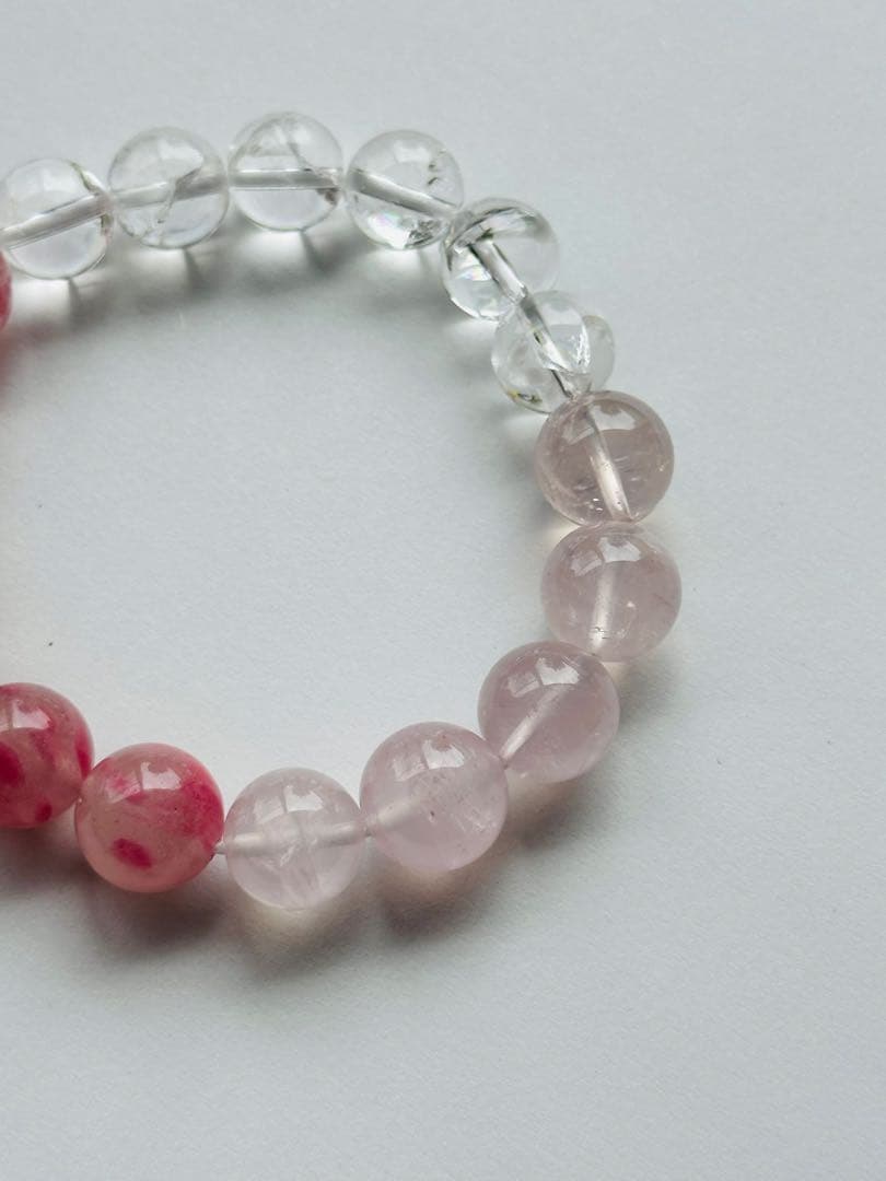 ユニドロブレスレット　ピンク系　16センチ