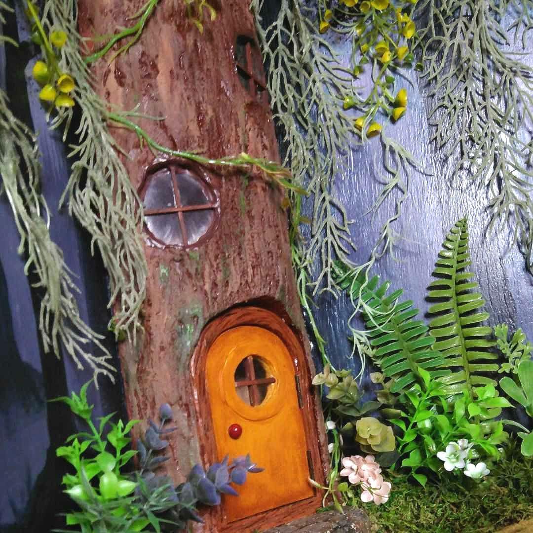 ジオラマ ちいかわの森 ライトアップ付き 特大サイズ ミニチュアハウス 箱庭