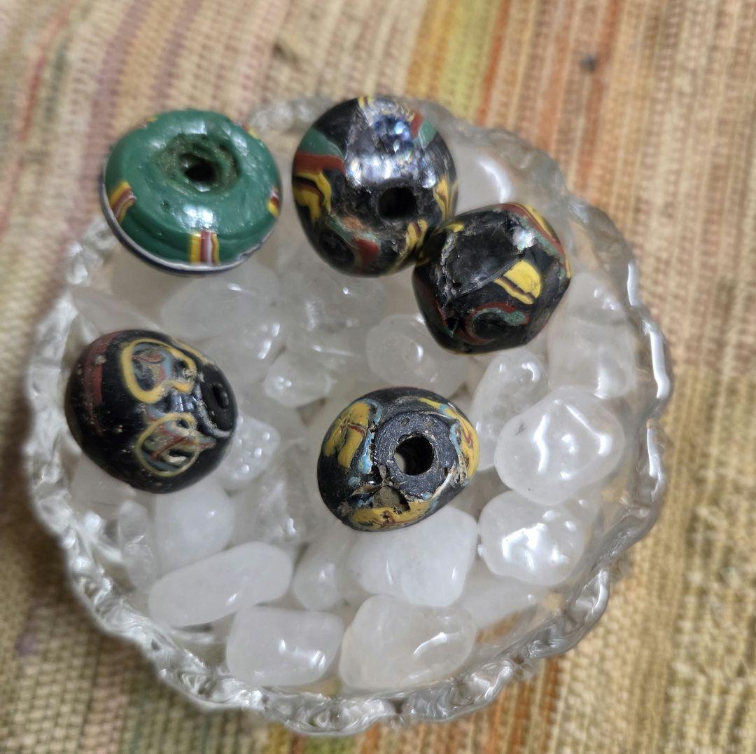 022　キングビーズ　割れ銀化あり　king beads　ビーズ5個セット