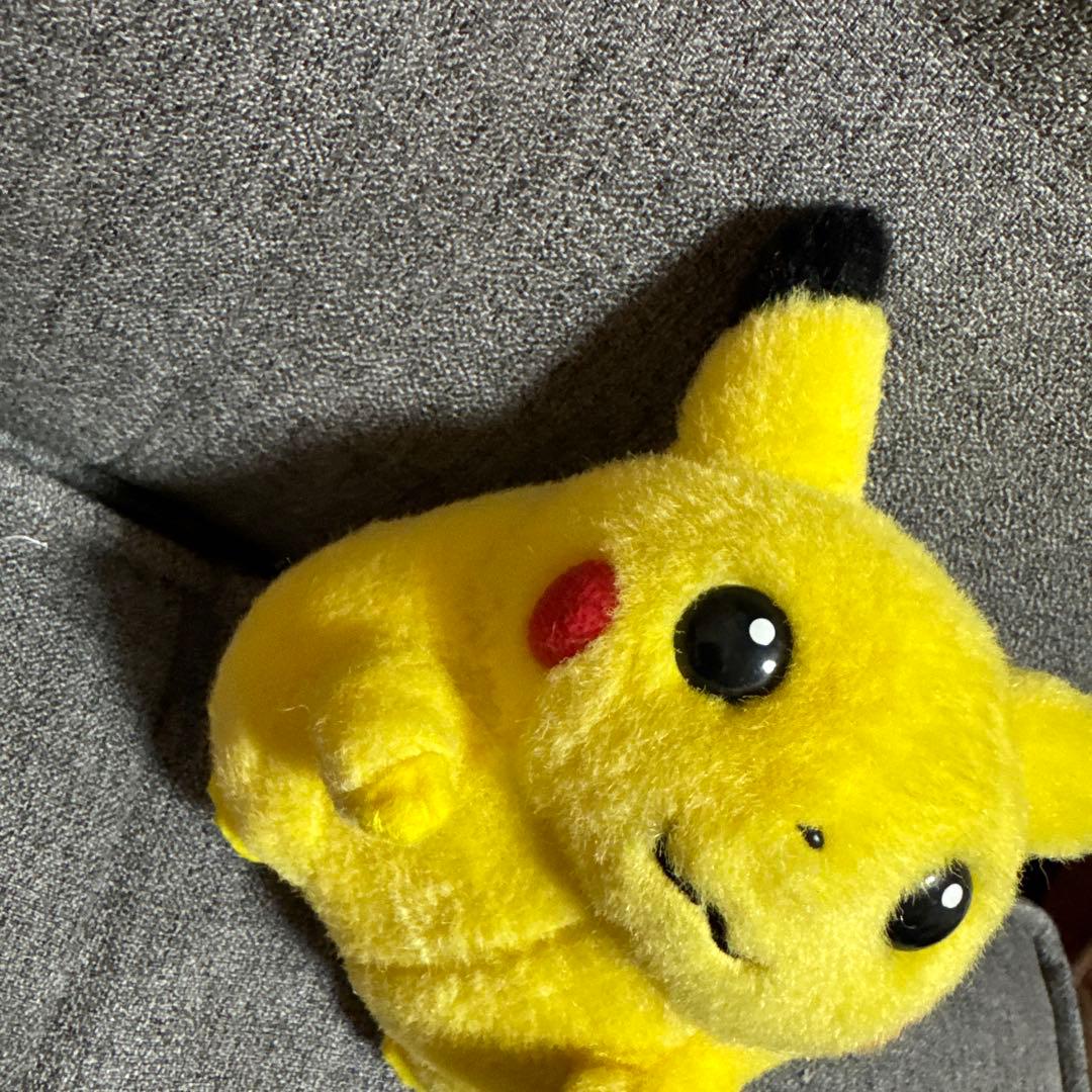 希少♡レトロ　ピカチュウ　音が鳴るぬいぐるみ　赤タグ　笛　ポケモン　初期