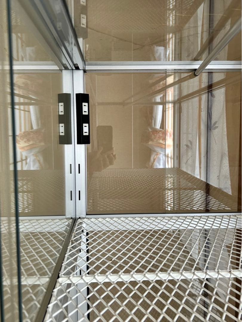 中型スライド扉温室ショーケース(植物用、観葉植物、園芸用品、爬虫類飼育用)