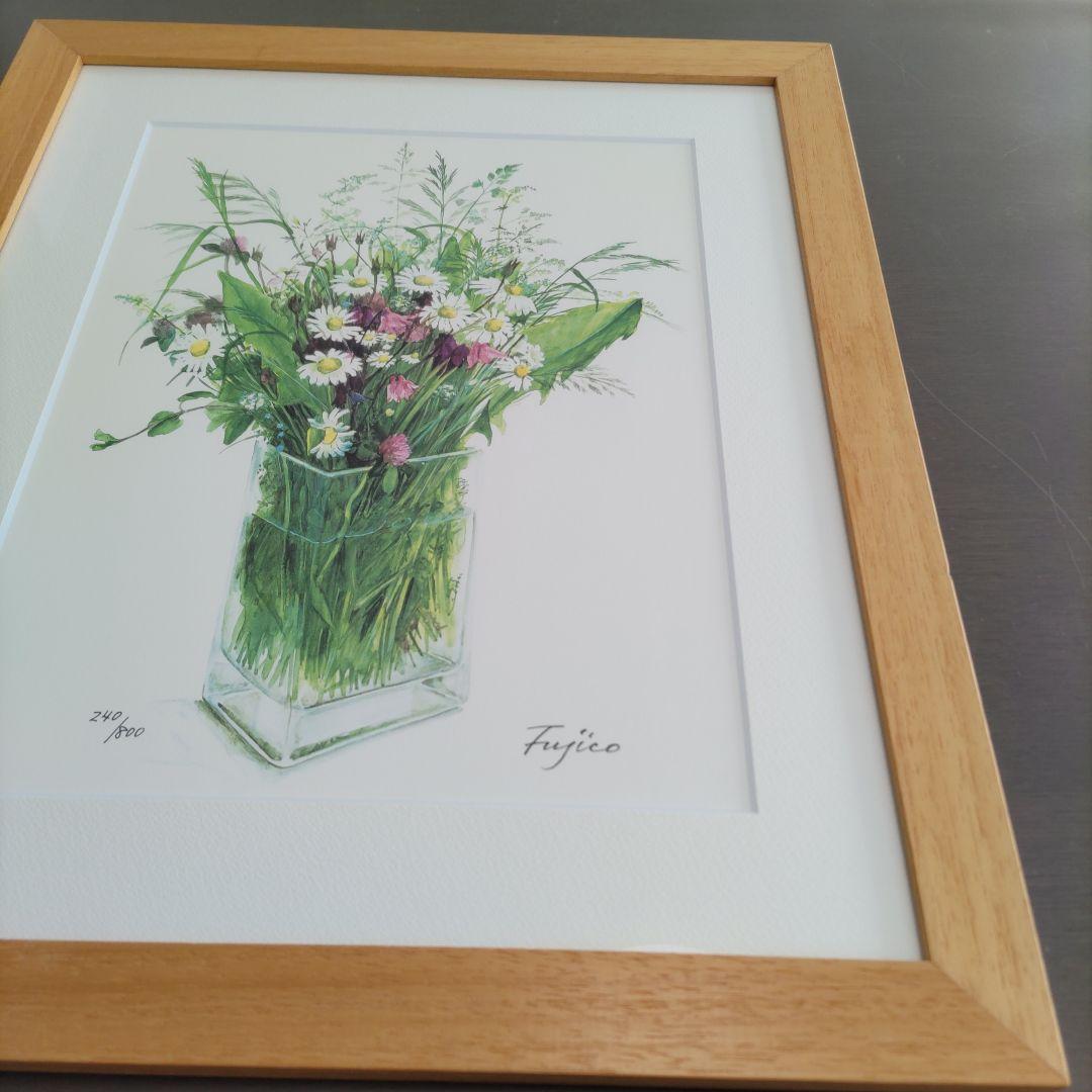 橋本 不二子 限定版画 額装 ☆直筆サイン・エディション有☆ちょっと大きめサイズ