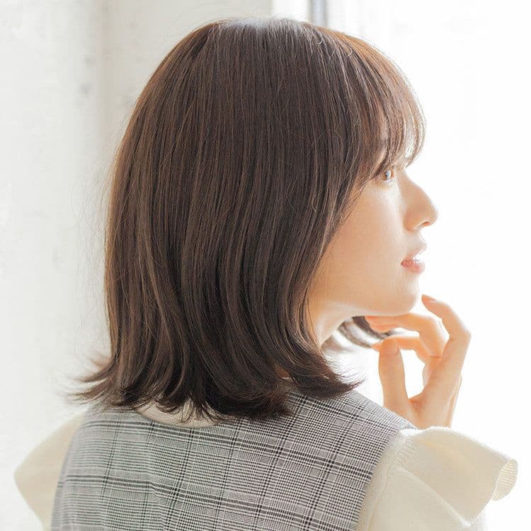 リネアストリア 天使のフラットボブ人毛MIX Ｓサイズ チョコブラウン