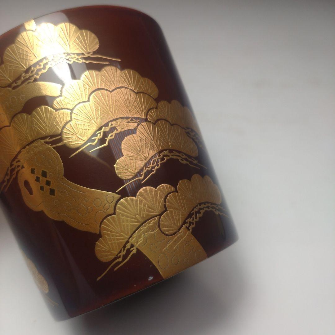 イ190 棗『新井司峯』『淡々斎好　末広棗　松蒔絵　漆塗　共箱』茶道具