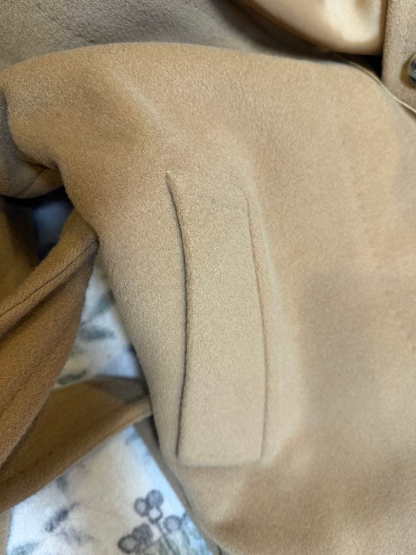 美品✨マックスマーラ 銀タグ 100%ウール チェスターコート 比翼 キャメル