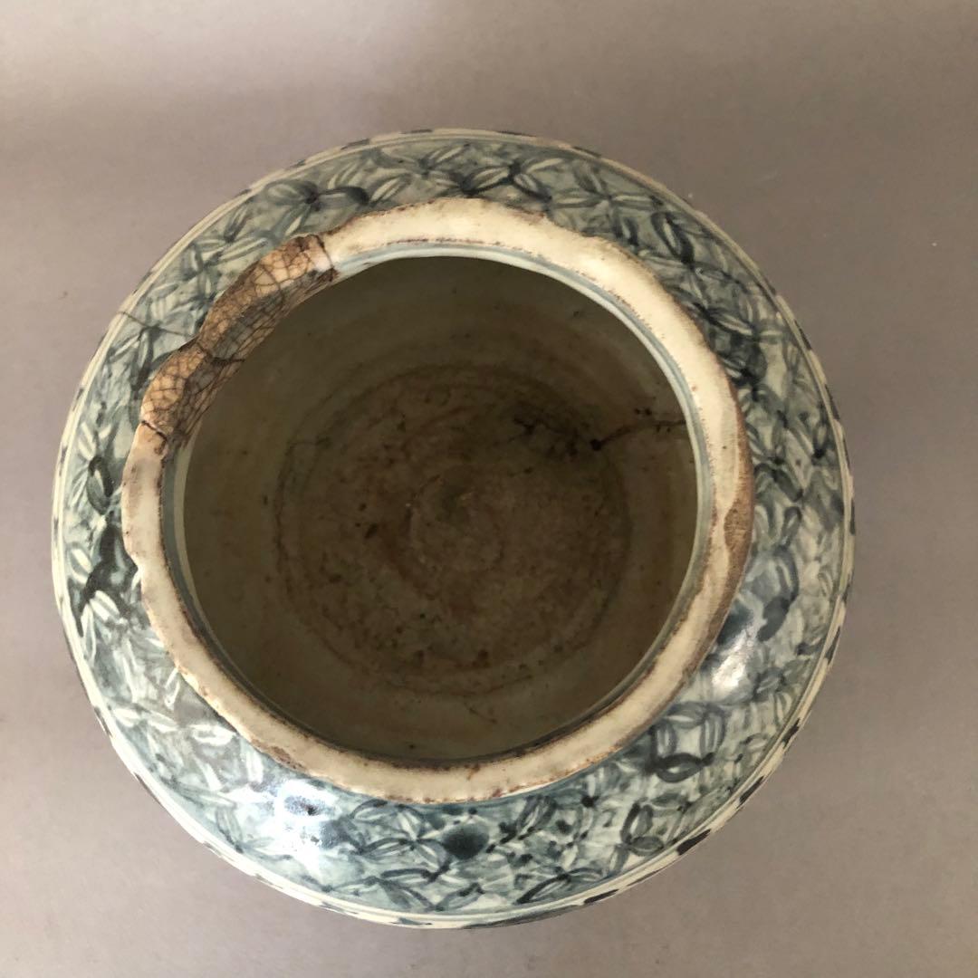 中国骨董　南海古陶　安南　ベトナム　青花染付　壺　花瓶　アンティーク　陶器　中国