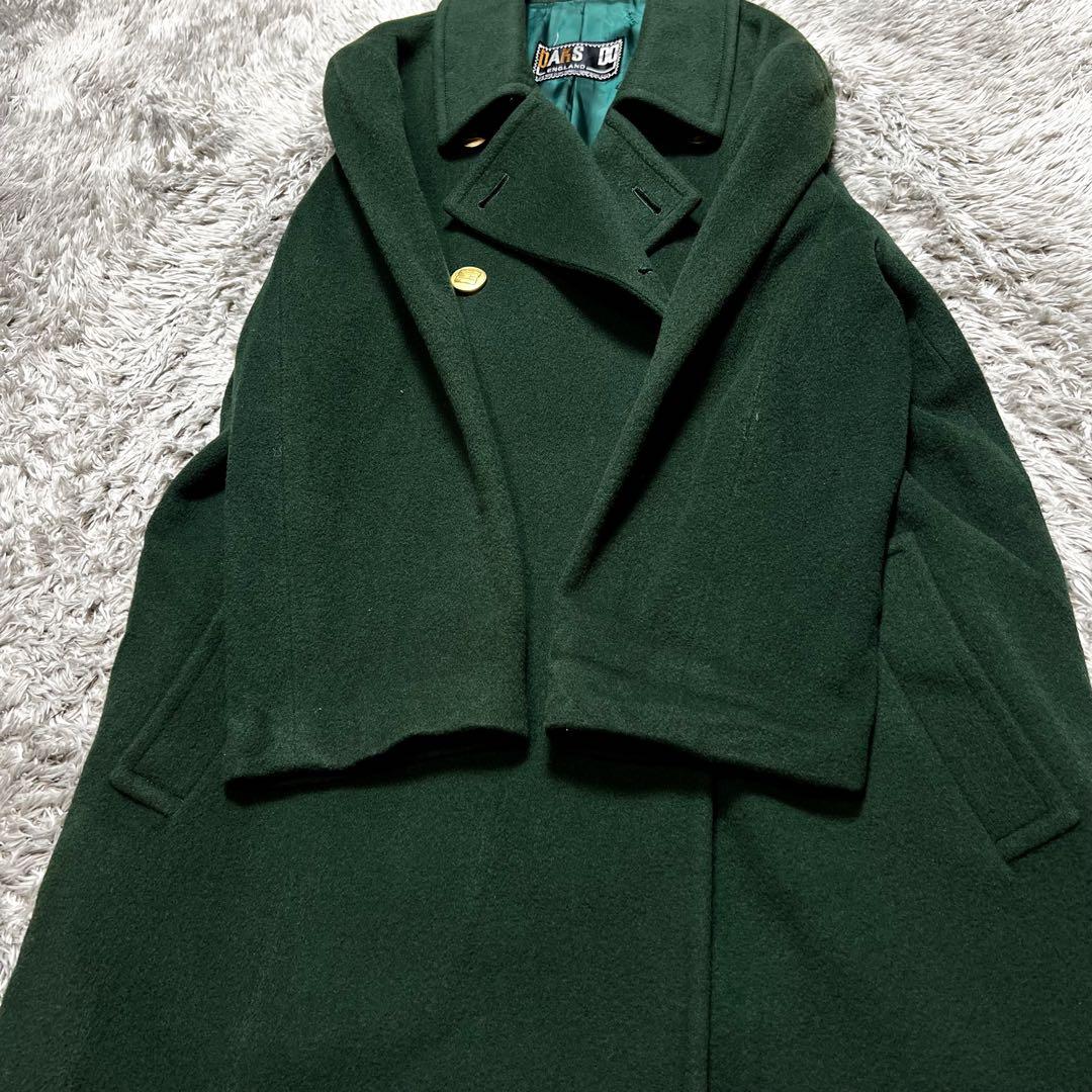 DAKS カシミヤ 金ボタン ダブルブレスト チェスターコート L相当 美品