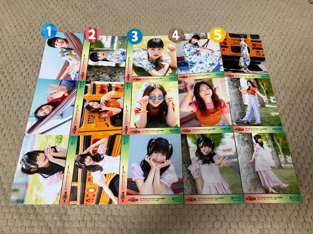 ナナニジ　22/7　トロピカル衣装　ブロマイド　バラ売り