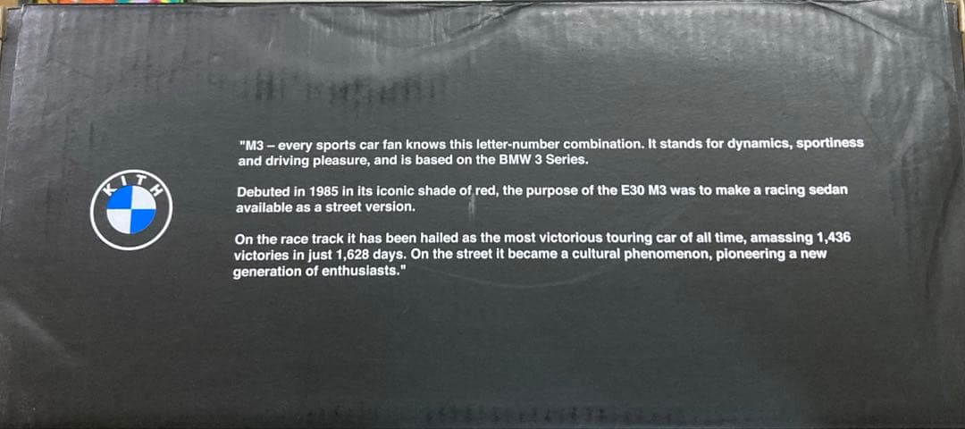 自動車 KITH FOR BMW M3 E30 DIECAST REPLICA