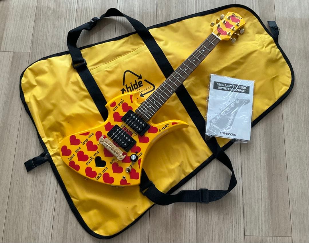 BURNY YH-JR hideモデル アンプ内蔵ギター イエローハートジュニア