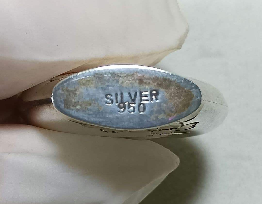 SILVER 950　シルバーアトマイザー　香水入れ　ミニ漏斗付き　香水瓶　銀製